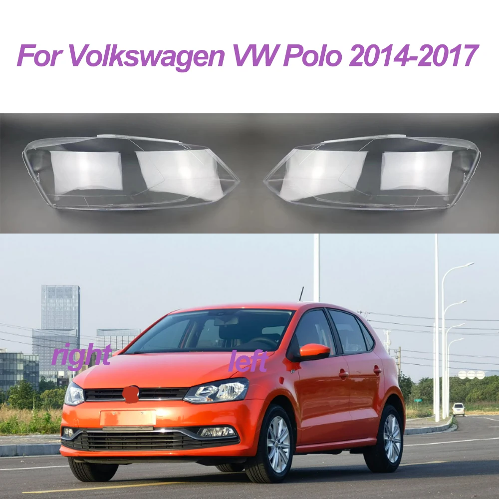 

Абажур для передней фары автомобиля Volkswagen Ww Polo 2014, 2015, 2016, 2017, 1/2 шт., лампа с прозрачными линзами, сменная крышка из оргстекла