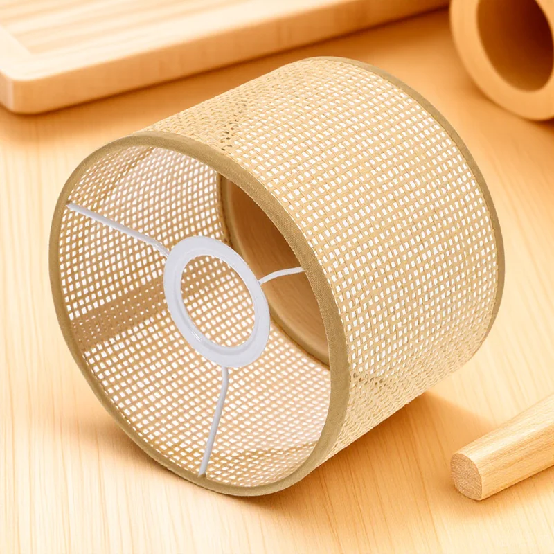 

Плетеный абажур из ротанга ручной работы, из натуральных волокон, для мягкого освещения, декоративный аксессуар для потолочной лампы в гостиную и спальню