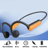 Nuevos auriculares deportivos de conducción ósea Real, auriculares inalámbricos compatibles con Bluetooth, manos libres con micrófono para correr