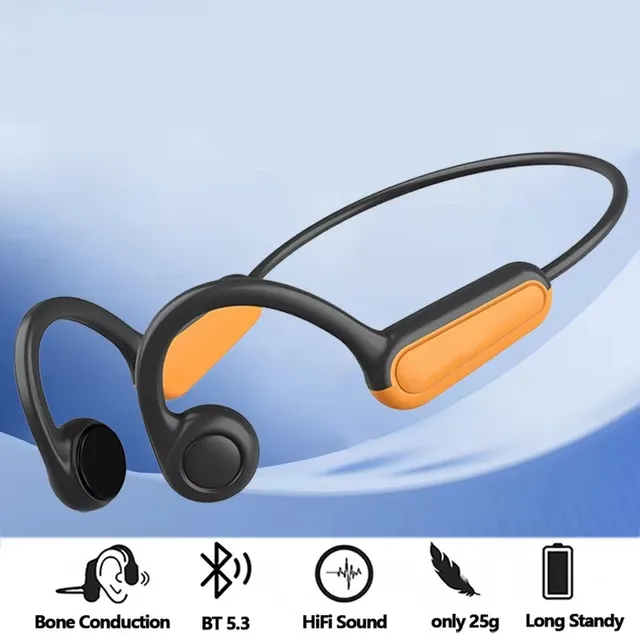 Écouteurs sans fil Bluetooth, casque d'écoute à Conduction osseuse réelle, mains libres, avec micro, pour la course, nouvelle collection 1