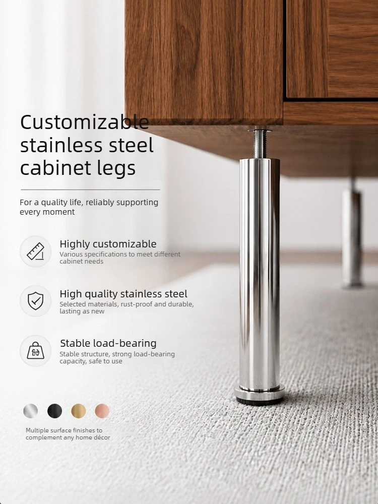 Stainless Steel M8 Cabinet Feet Coffee Table Legs Kitchen Cabinet Support Legs TV Cabinet Feet Furniture Shelf Support Feet