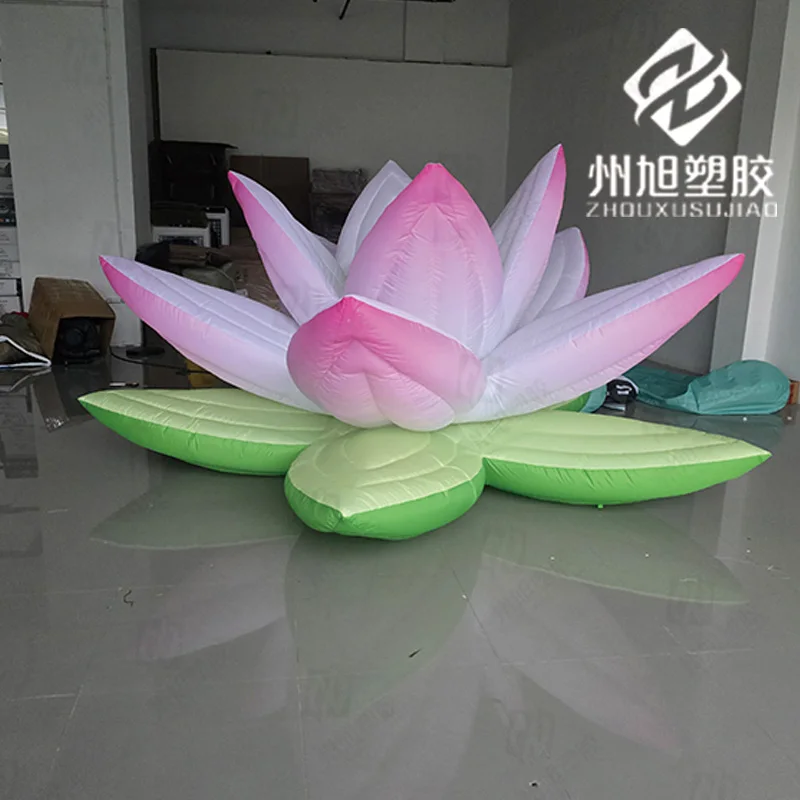 

Inflatable lotus flower with blower outdoor park pond decoration drainage props