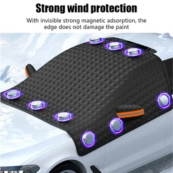 New summer sealed sunshade, equipped with 12 small magnetic suction stones, car anti glare