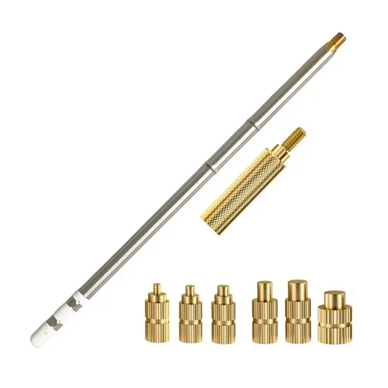 FLYY-Insertion Kit For T12 Soldering Iron Tips Heat Insert Nut Soldering Tip For Hot Melt Embedded Nuts M2-M6 Indenters Adaptors