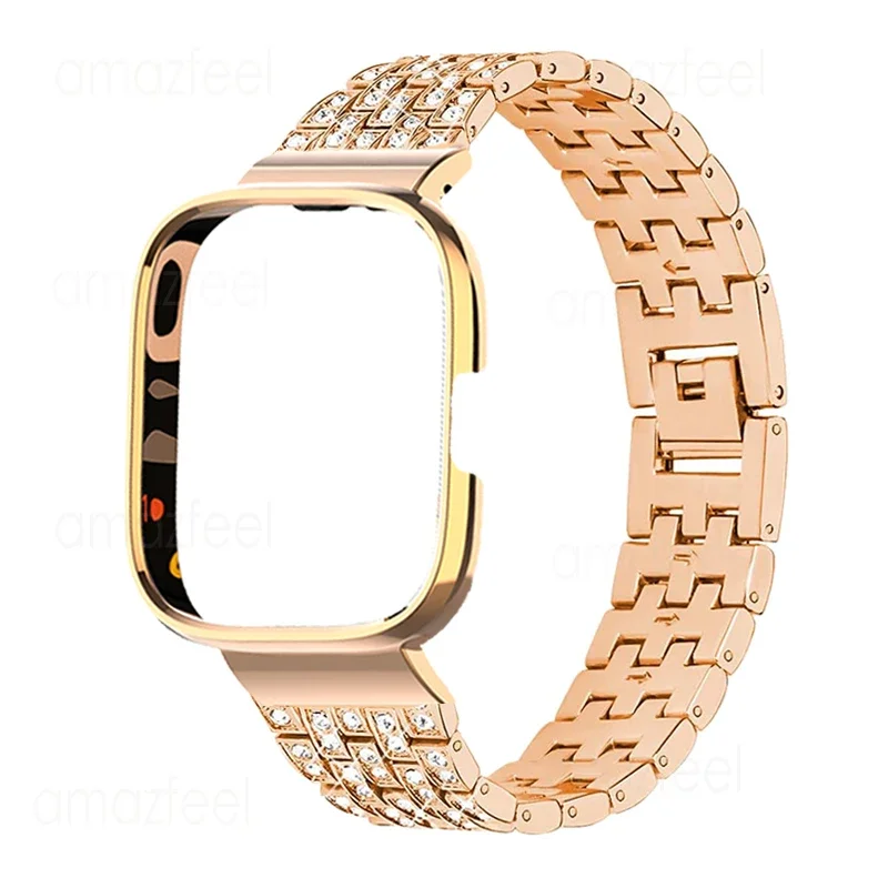 Diamond Watchstrap Metal Case Protector For Redmi Watch 3 Active Watch Bracelets For Redmi Watch 2 Lite mi watch lite Wristband