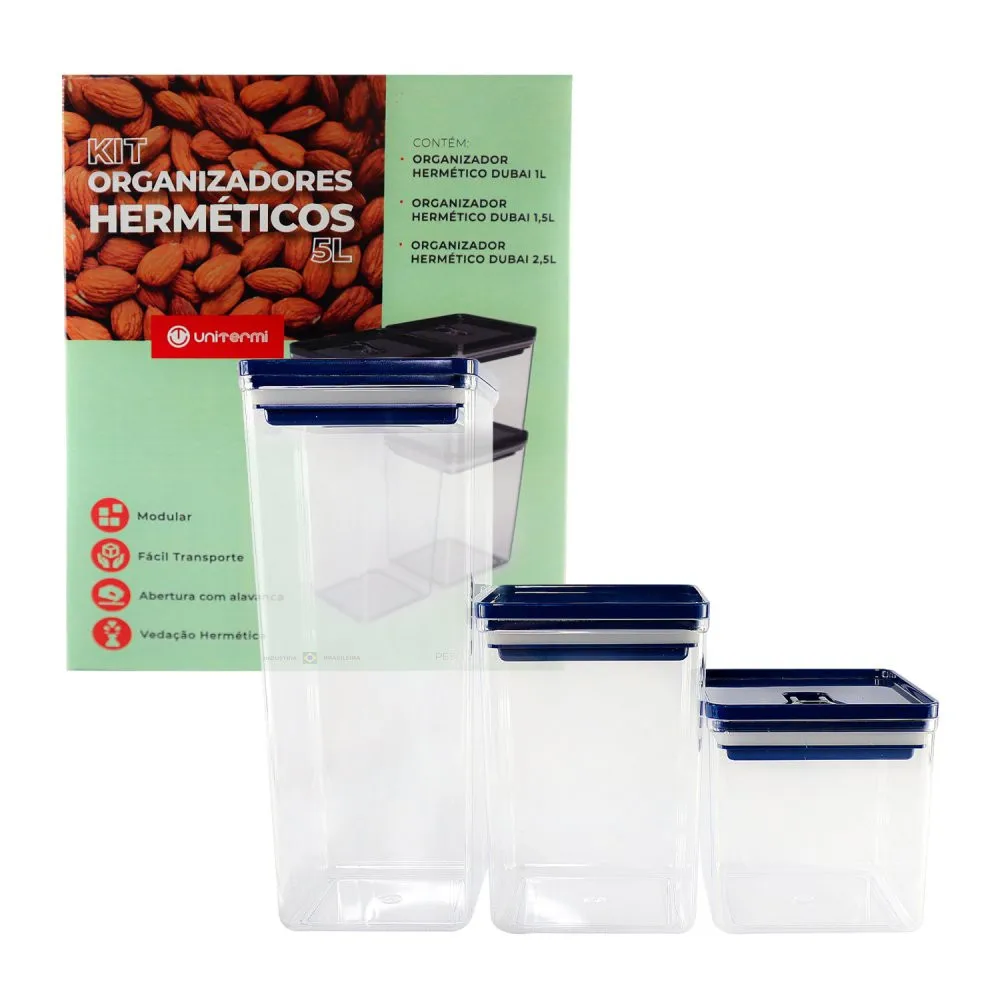 Dubai Blue 5 Liters Airtight Organizer Kit