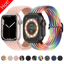 Nylon Strap for Apple Watch Band Ultra 2 49mm 46mm 42mm 44mm 40 41mm Braided Adjustable Bracelet IWatch Series 10 9 8 7 6 SE 5 4