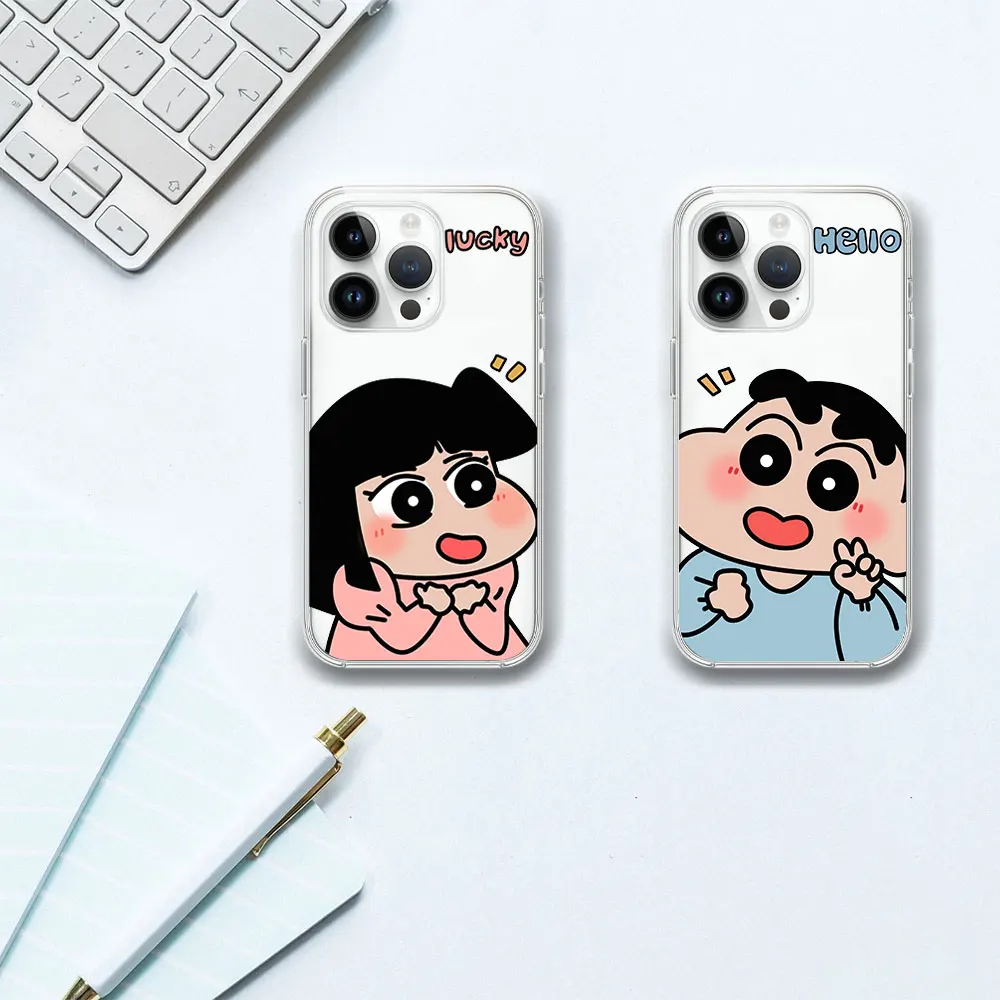 Bilibili Suotome Ai Love shin-chan Transparent Phone Case For Samsung S21S22S23 S24 PLUS ULTRA  A04 A14 A23 A31 A34 A35 5G Shell