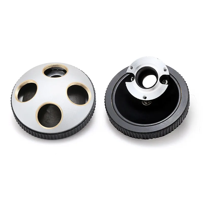 3/4/5-hole Biological Microscope Accessories Revolving Nosepiece Microscope Lens Exchanger