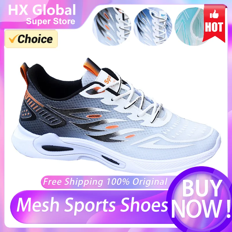 [Hot-Sale] Men\'s Shoes 2024 New Fashion and Trendy Mesh Sports and Casual Shoes Student Soft Sole Comfortable Running Shoes Toy