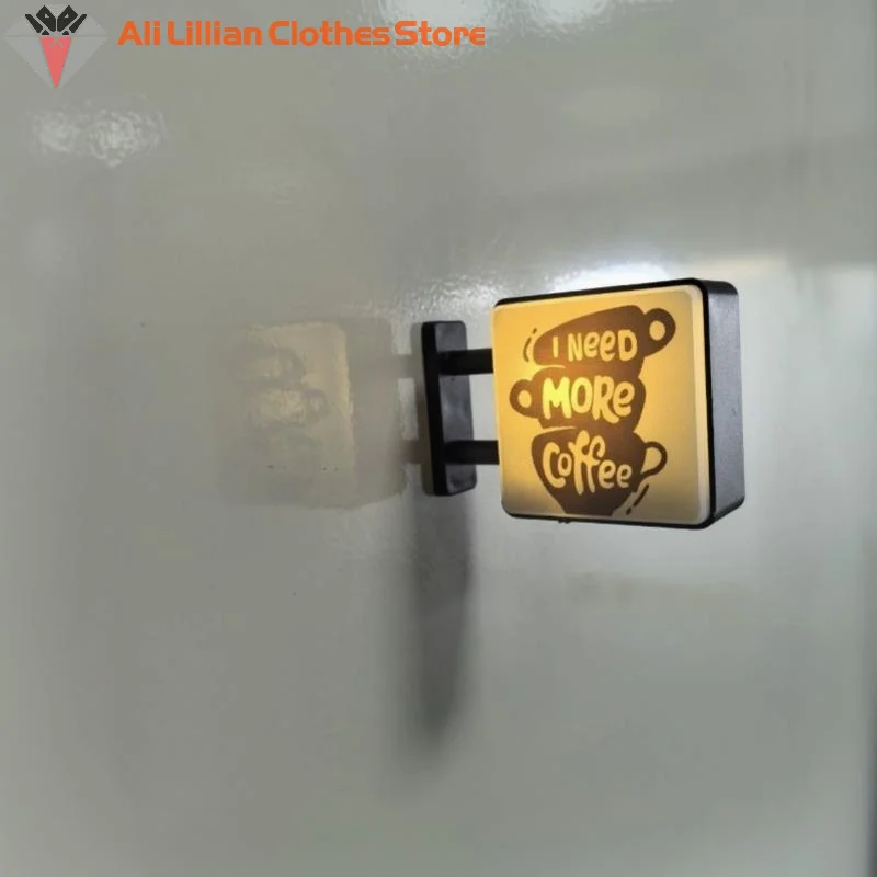 Japanese Cat Magnetic Light Box Fridge Magnet Luminous Souvenir Travel Gift Home Kitchen Decoration Collectible