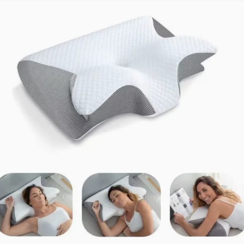 

Sleep Memory Pillow Butterfly Foam Neck Pillows Contoured For Neck Pain Relief Stomach Support Comfortable Pillow