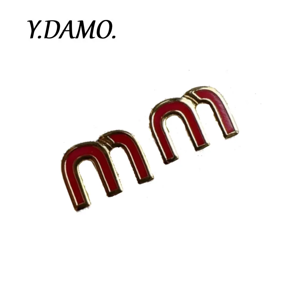 

Damo Earrings Korean Letter M Earrings 2025 Trend Women Jewelry Gold Color Stainless Steel Jewelry Gift Designer Luxury Earrings