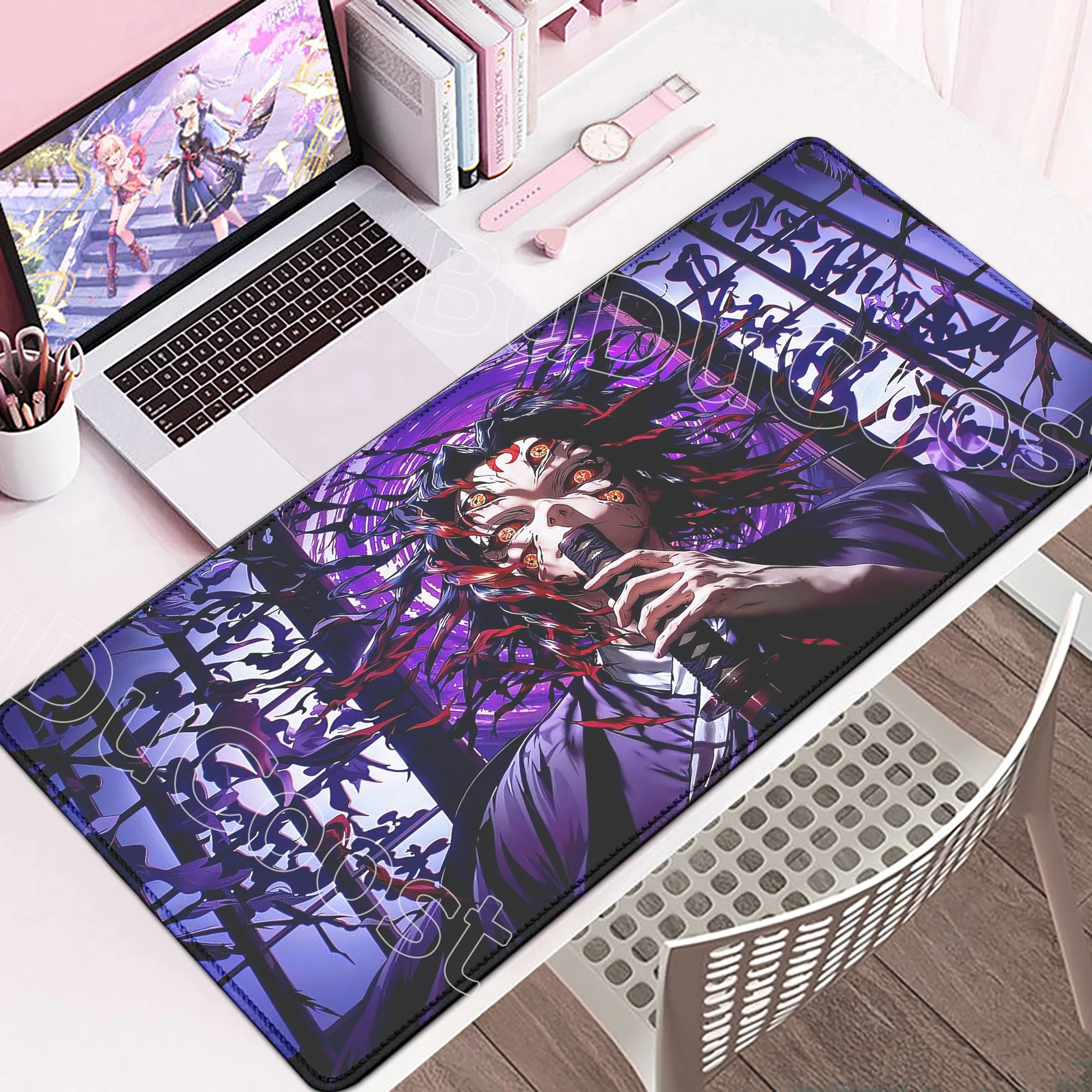 

New Exquisite Wallpaper Large Mouse Pad Demon Slayer Anime Mousepad Kawaii Table Mat Office Accessories Rubbe Lockedge Desk Mats