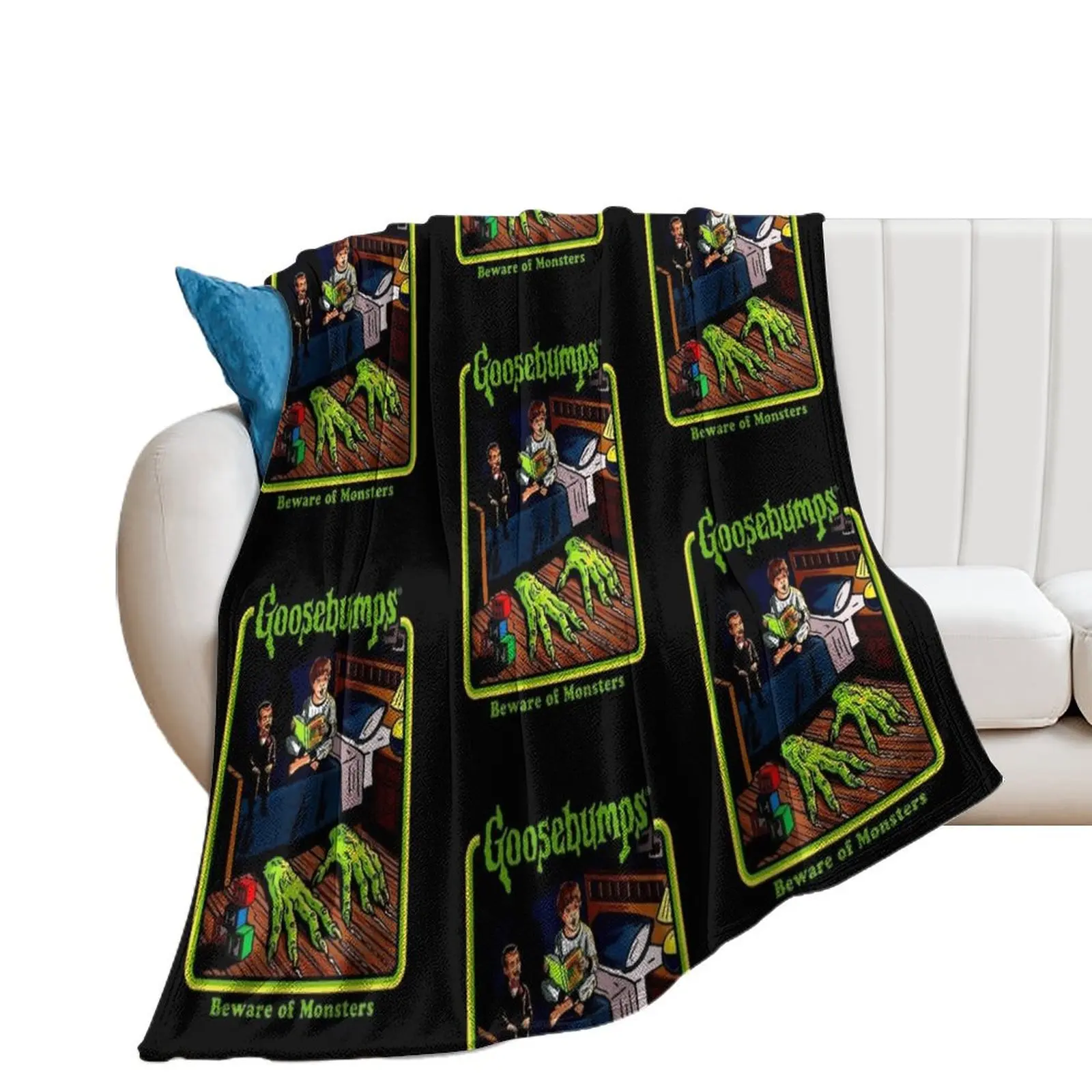 Goosebumps Bedtime Retro Scary Throw Blanket Soft for winter Beach Soft Big Blankets