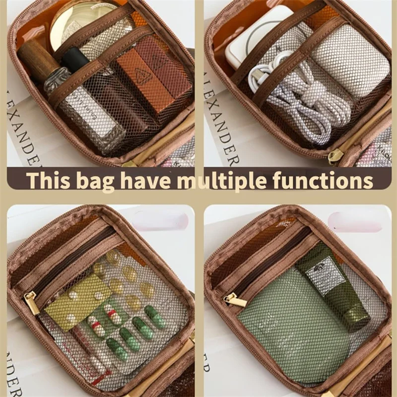 Mini Makeup Bag Storage Lipsticks Cosmetics Case For Purse Business trip skincare and toiletries bag box