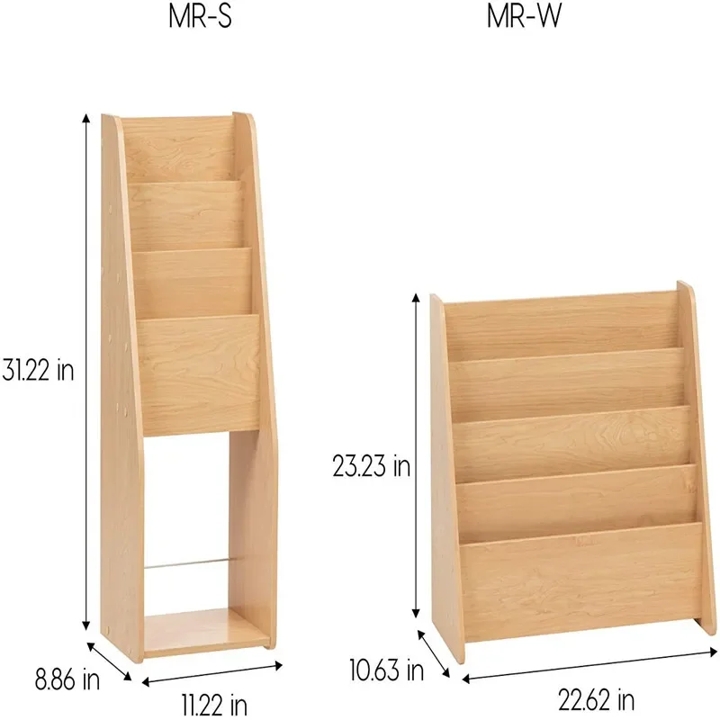 

4 Pocket Magazine Rack, Dark Brown