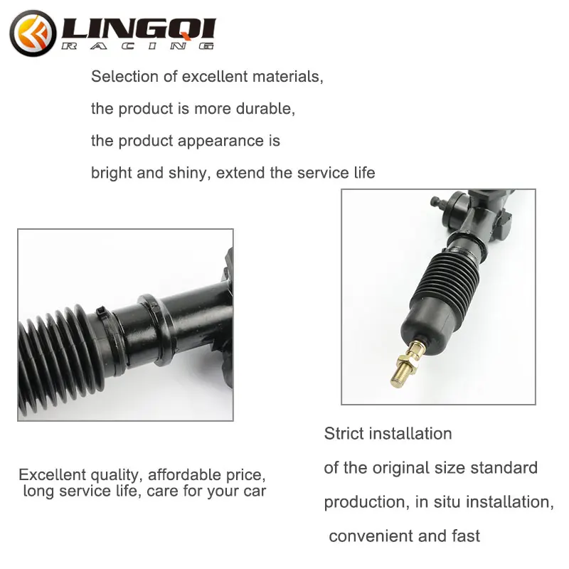 LINGQI Go Kart Motorcycle Steering Wheel Tie Rod Assembly UTV ATV Quad Gear Shaft Rack Pinion For Four Wheeled Buggy 535mm