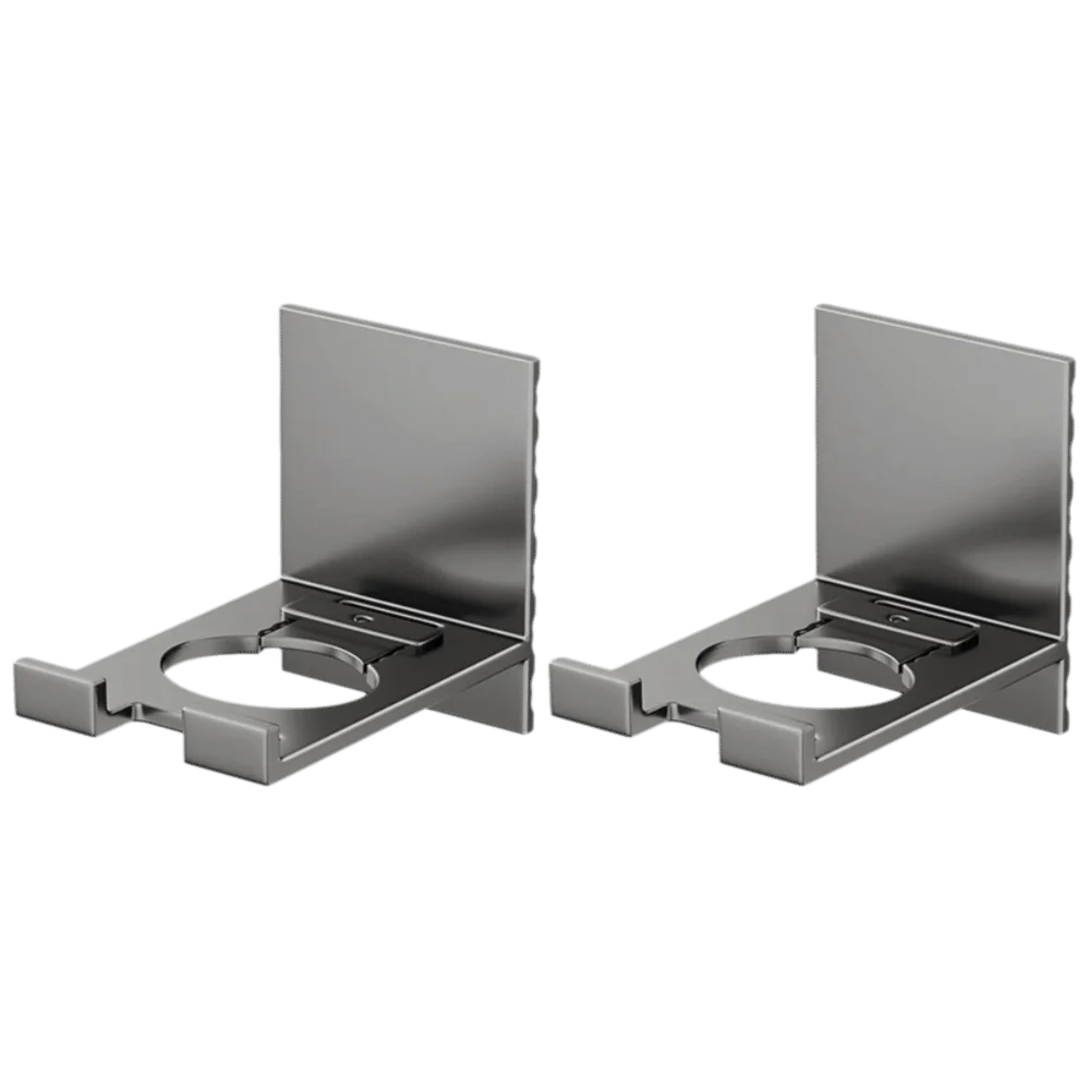 

2pcs Durable Wall Mount Soap Bottle Holder 2pcs Hook Holder Bottle Hanger Stand Aluminum Space Saving Shower Gel Bottle Hanger
