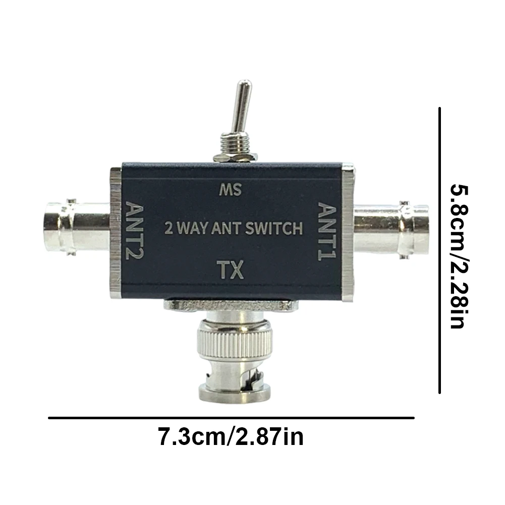 2 Way Manual Coaxial Antenna Switches 1 Input & 2 Outputs 100W 0-50MHz Rotary Switches with OFF/Ground Protection