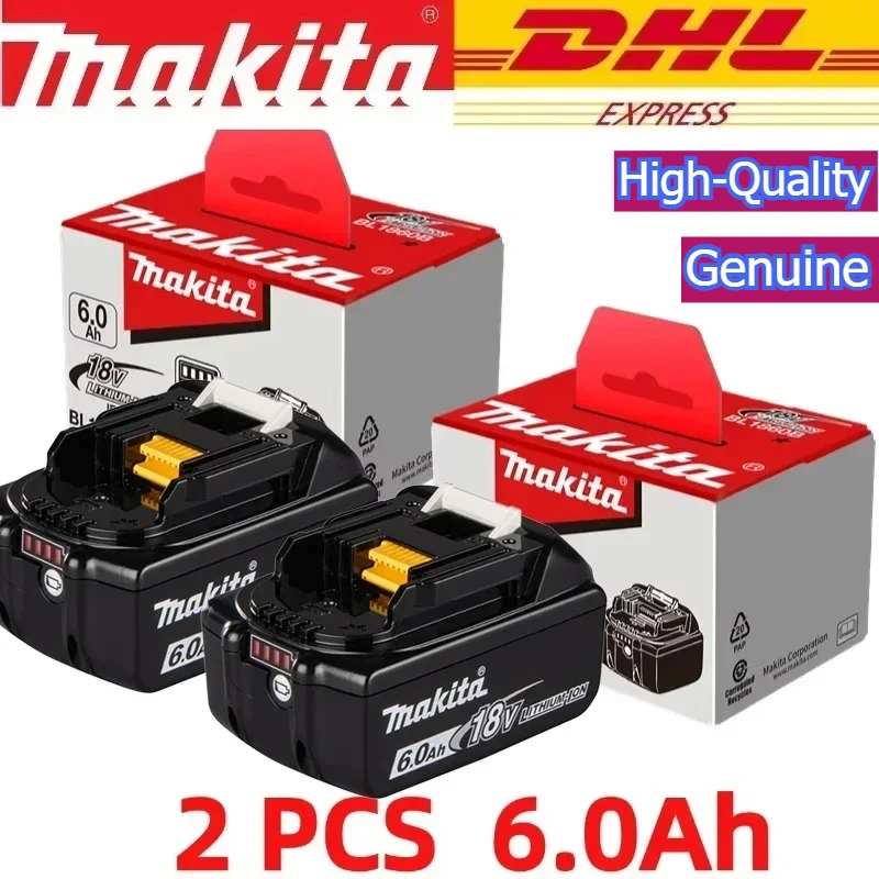 

Makita Genuine 18V Battery 6.0Ah FOR Makita 18V Battery BL1830B BL1850B BL1850 BL1840 BL1860 BL1815 Replacement Lithium Battery.