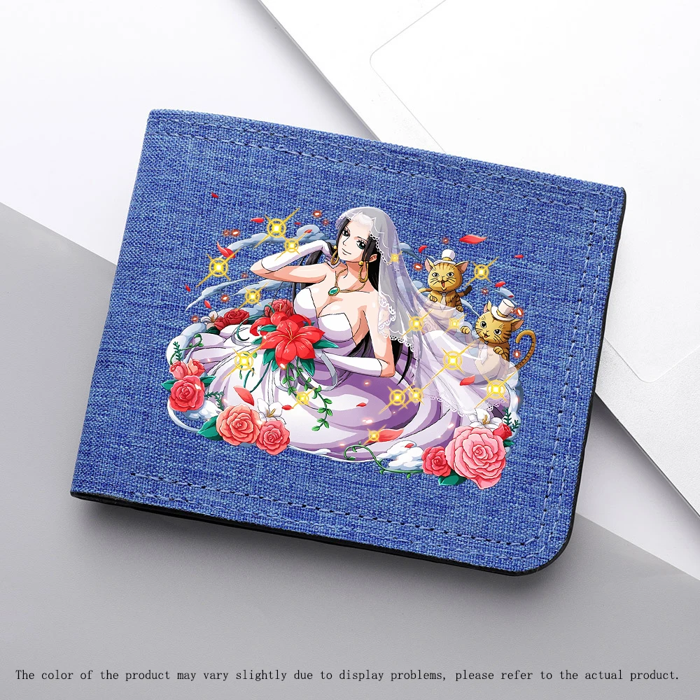 قطعة واحدة شخصية أنيمي سانجي بوا هانكوك محفظة رجالية قصيرة قابلة للطي محمولة محفظة نسائية للعملات المعدنية بطاقة ائتمان شخصية أنيمي هدية متينة