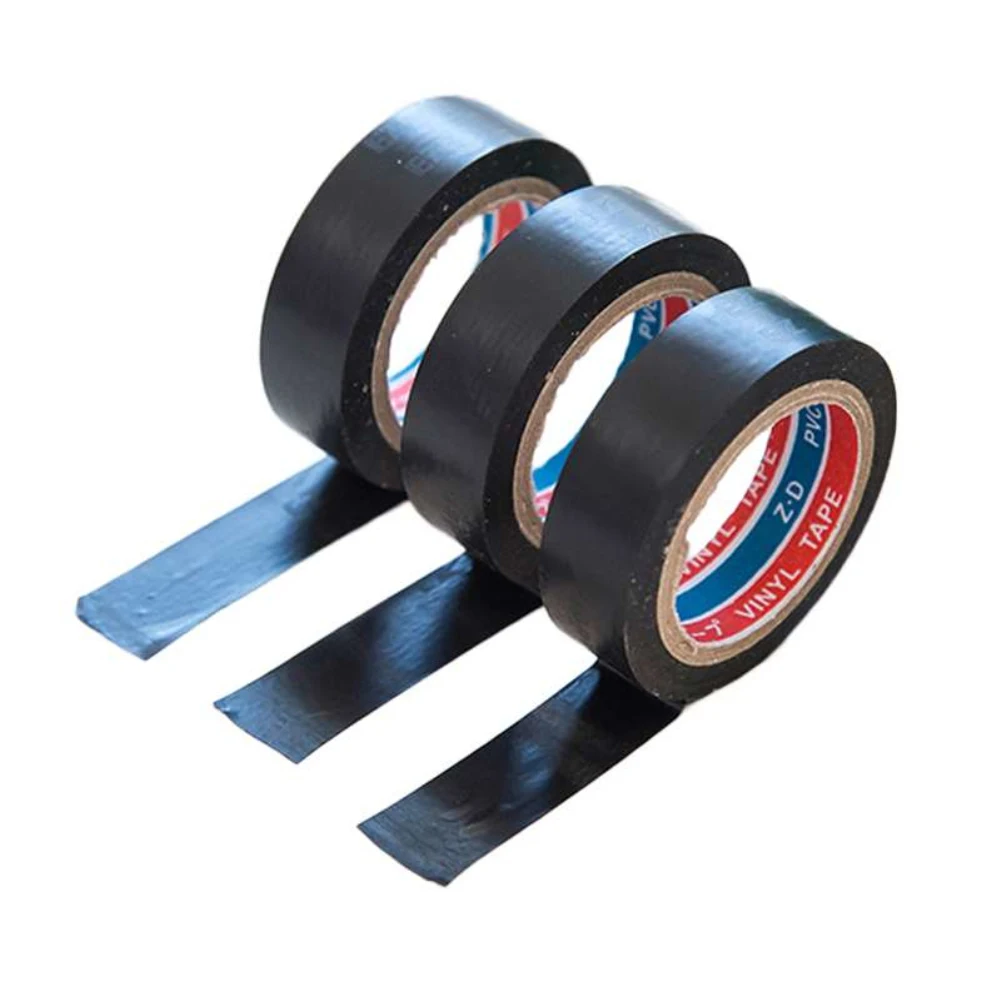 Black Flame Retardant Electrical Insulation Tape Electrician Wire High Voltage PVC Waterproof Self-adhesive Electrical Tape