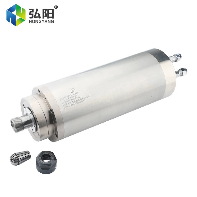 Milling CNC Spindle Motor 3.2kw ER20 Water-Cooled Spindle Motor 220V 380V Diameter 100MM For CNC Engraving Cutting Machine