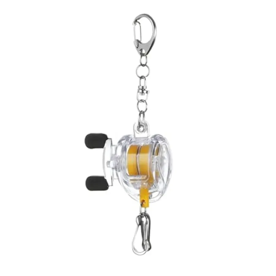 

1 pcs Compact Retractable Fishing Reel Keychain Durable, Portable Key Holder and Stylish Angler's Accessory