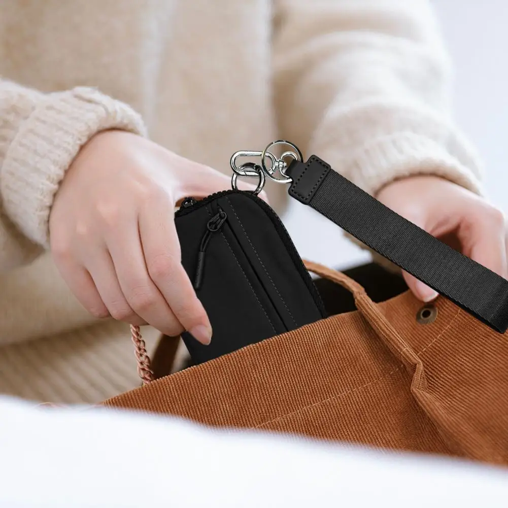 Coin Purse Mini Coin Bag with Wrist Strap Multiple Card Slot Organizer Zipper Closure Makeup Pouch for Phone Jewelry Napkin