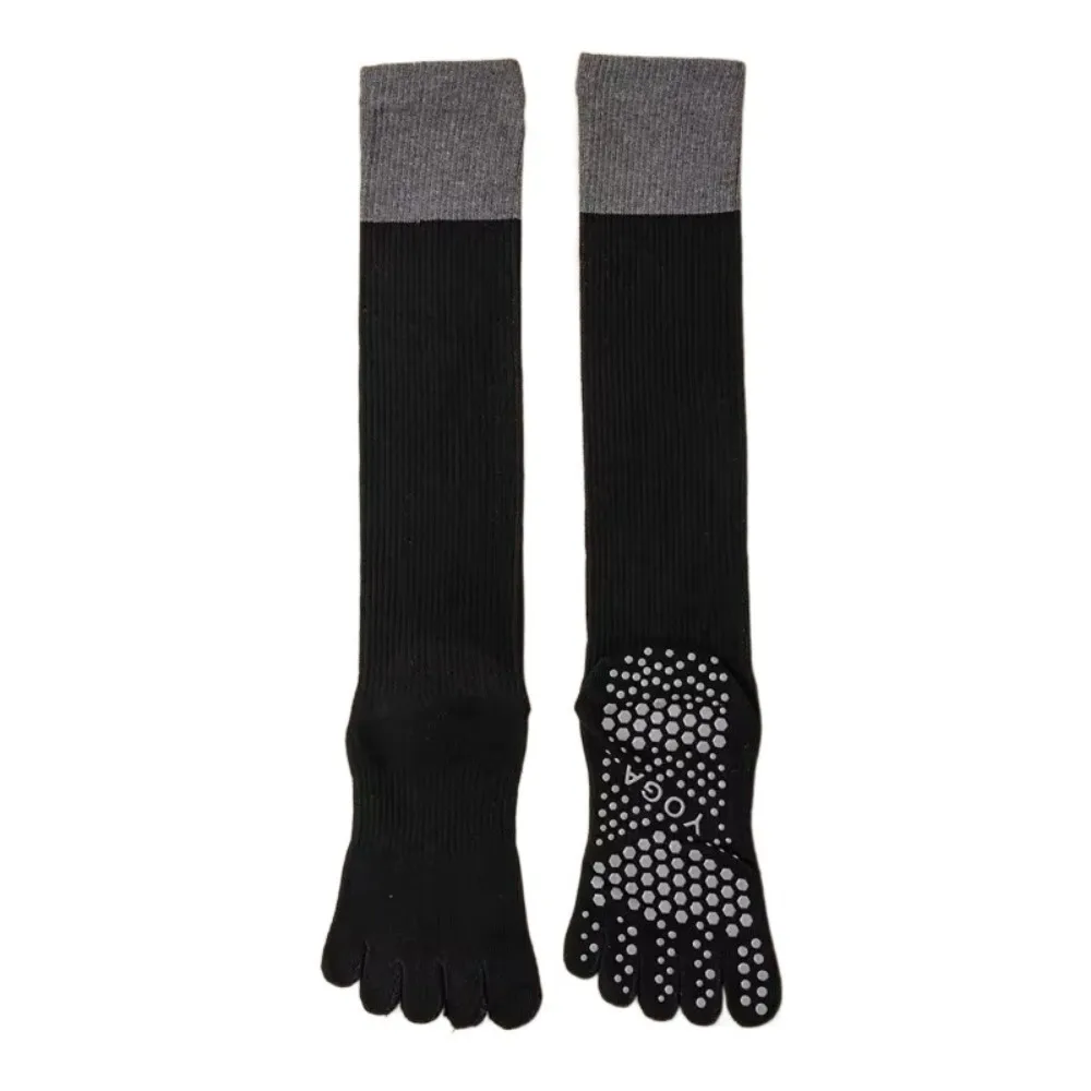 

Professional Anti-slip Yoga Socks Silicone Compression Fit Pilates Socks Grip Long Tube Socks Fitness Workouts