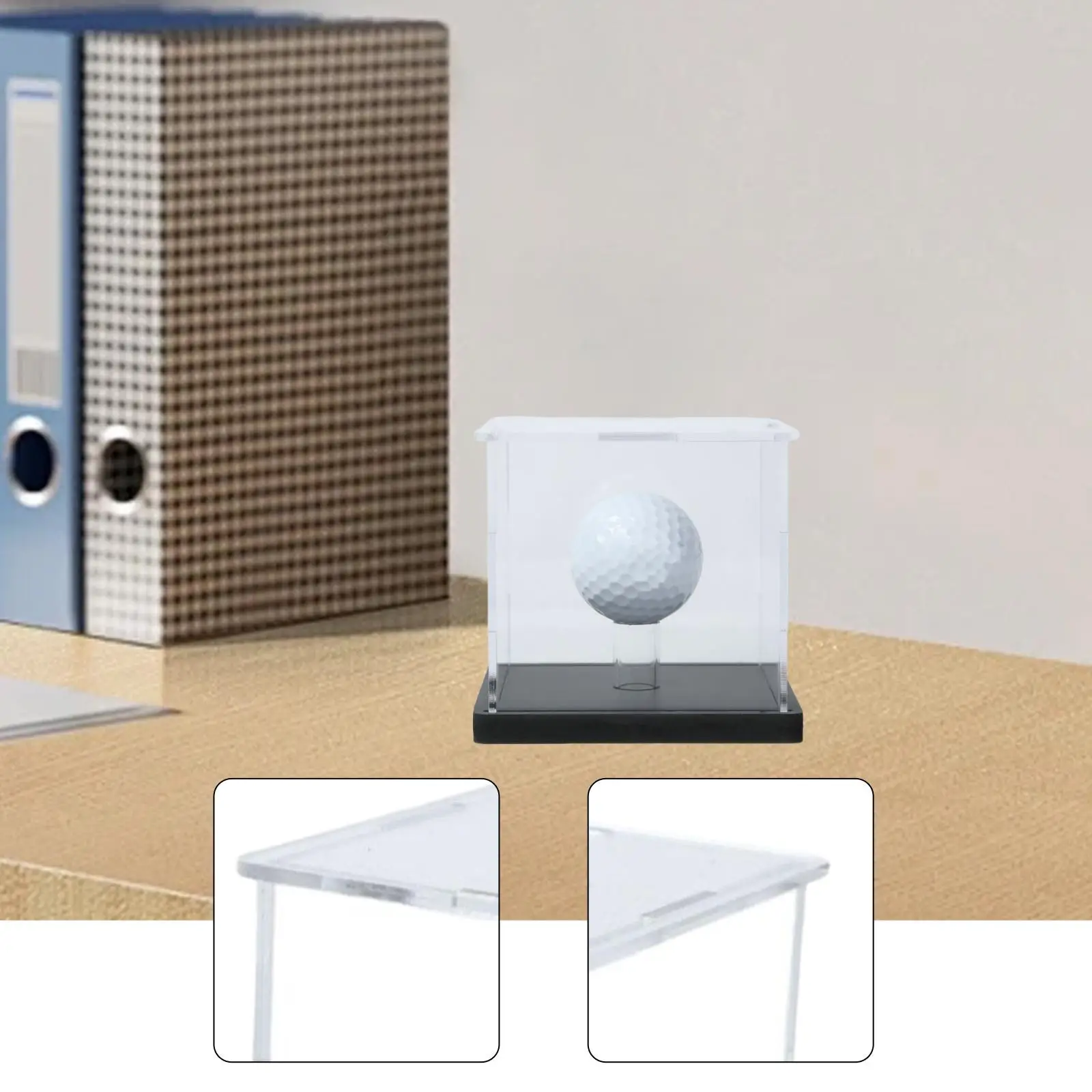Clear Acrylic Baseball Holder Sturdy Display Cube for Sports Collections and Desk Shelf Decor