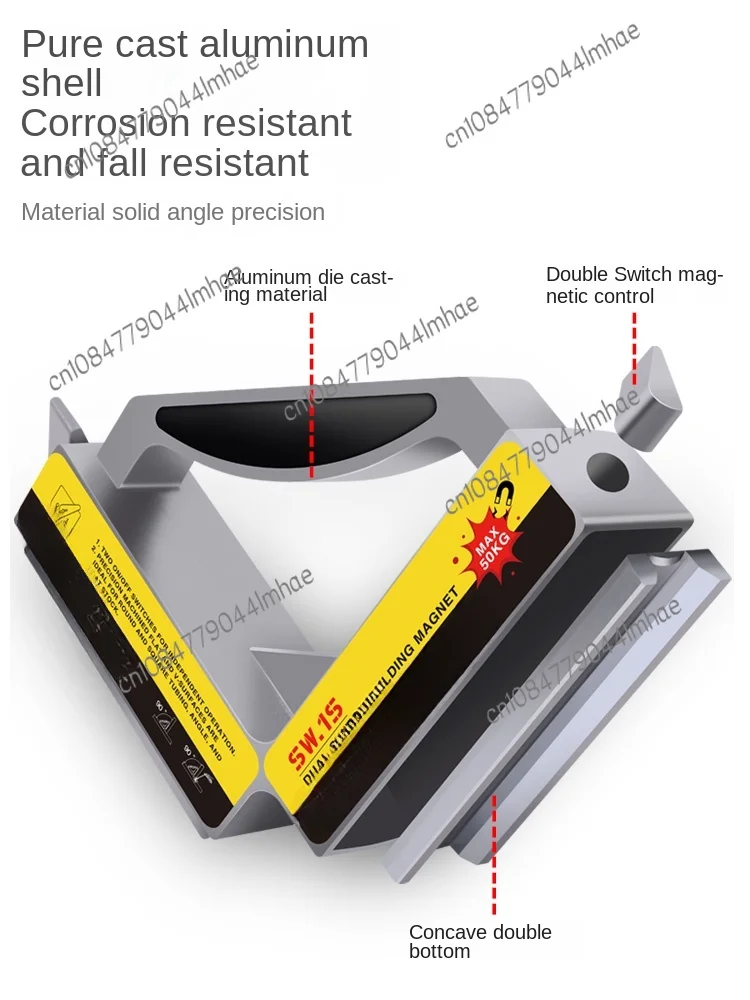 Strong Magnetic Right Angle Welding Angle Holder Switch Control Magnetic Welding Auxiliary Bracket