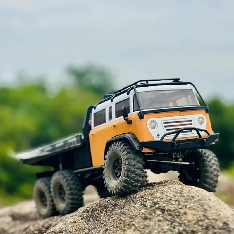 Nouveau CROSSRC EMO JT6 RC voiture 1/10 6WD brossé électrique RC camion 4 canaux RC Van remorque modèle Simulation lumières jouet camion Gifte