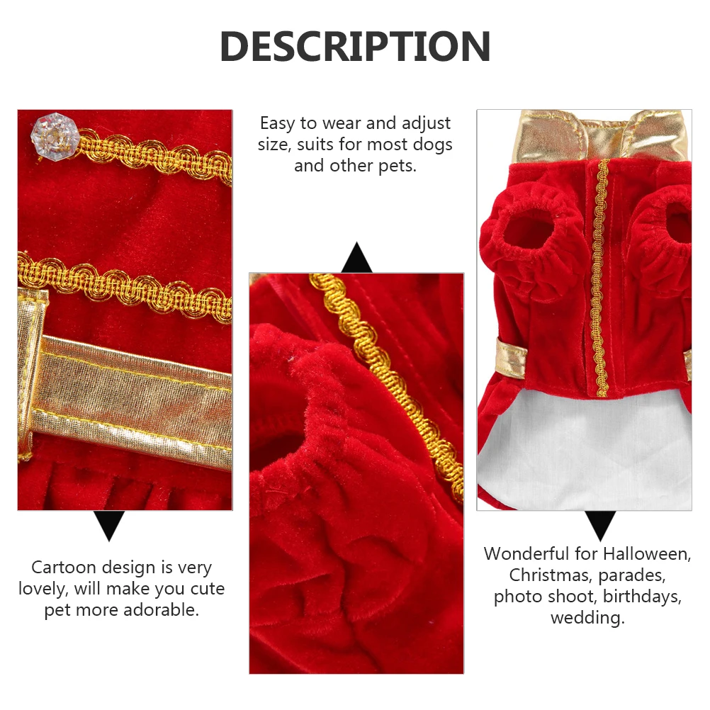 

1Pc Lovely Cartoon Pet Outfit Adjustable Pet Apparel Mini Dog Costume for Halloween Christmas Wedding Celebration
