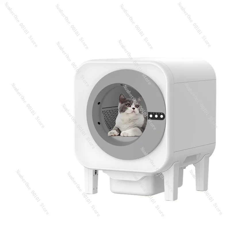 Smart automatic cat litter box, fully enclosed design, odor removal with air purification, large capacity, self-cleaning, pet