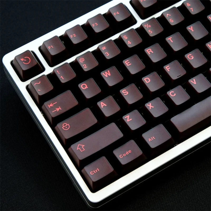 

Полупрозрачная двухцветная Механическая игровая клавиатура ABS Keycap Cherry Profile, индивидуальная раскладка 60% 80% 100% GMK DIY 125 колпачков для клавиш