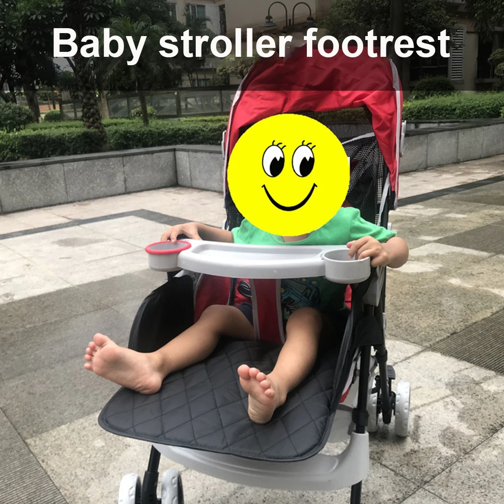 Baby Stroller Footrest Infant Cart Oxford Cloth Adjustable Belt Foot Board Handrail Mounted Feet Extensions Accessories