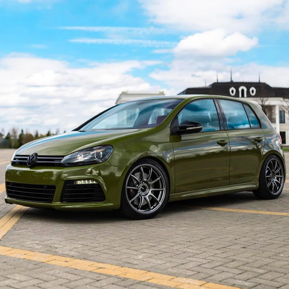 

CRYSTAL GLOSS DARK OLIVE New Arrival Car Wrapping Vinyl 5ft x 59ft Full Roll Self-adhesive Film PET Crystal Green Auto Foil
