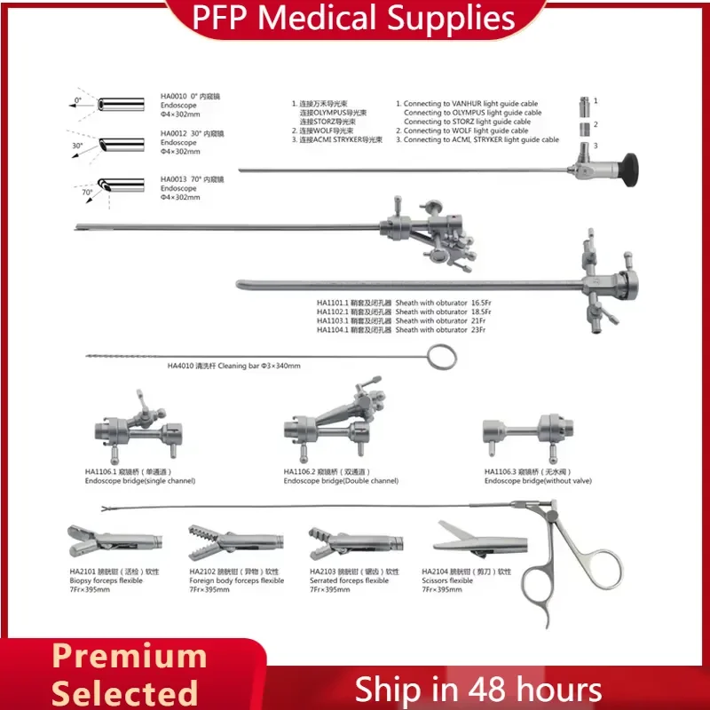 AP02 for Wanhe Urethro Cystoscopy Set 30 Degree 4x302mm Pediatric Urology Instruments