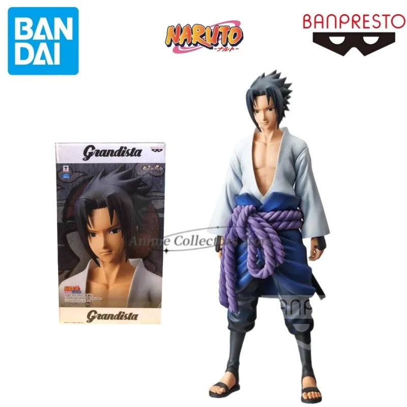 Spot Bandai Naruto Grandista Scenery Series Shinobi Relations Uchiha Sasuke Model Ornaments Toy Figures Collection Gifts