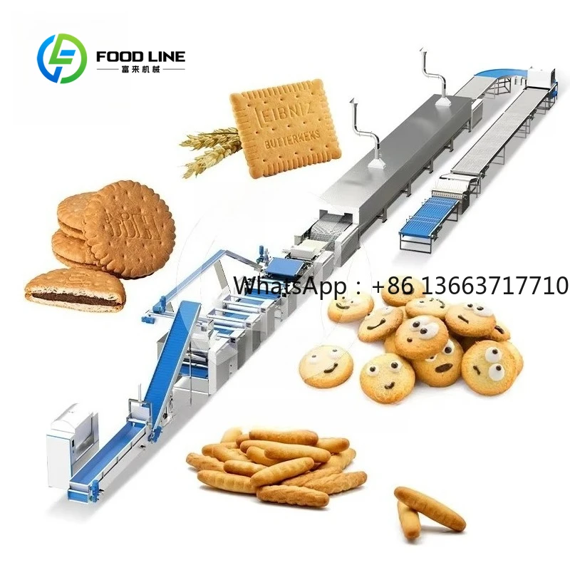 Fully Automatic Customized Industrial Biscuit Machine Cookies Machine Line Production Wholesale Commercial Equipment
