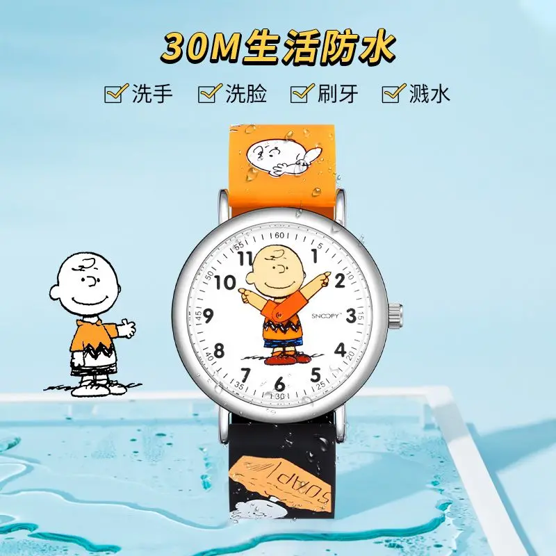 Snoopy reloj de dibujos animados para niños, diseño de interés especial, resistente al agua, estudiante de Secundaria Junior, y2k