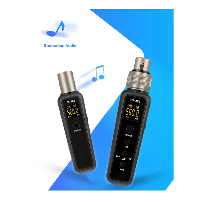 

M13K-2X Uhf Wireless Microphone Converter Xlr Transmitter Receiver For Guitar Transmitter Receiver Adapter 540-590Mhz