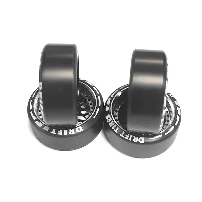 4pcs/set alloy rc wheel rim+ drift tire for 1/28 Wltoys K969 K989 P929 kyosho rally model car upgraded part