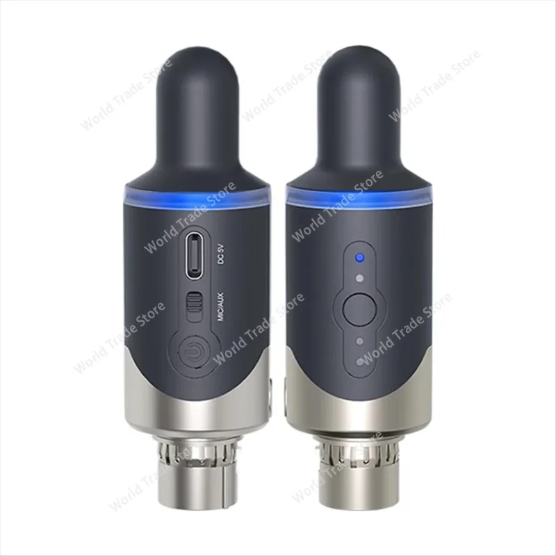 

New UHF Wireless Mic Adapter XLR Transmitter & Receiver Converter Wireless Mic Rechargeable for Live Interview/Studio