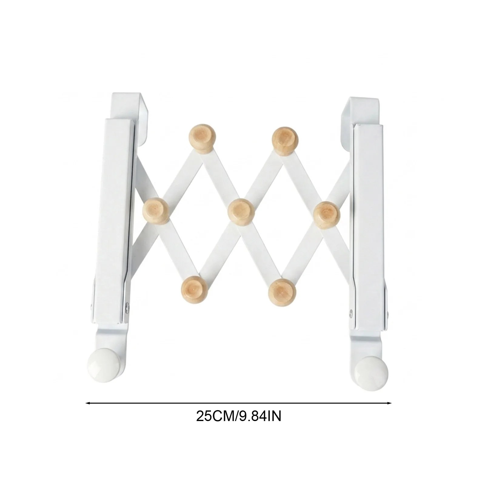 Sturdy Over Door Hooks Organizer Rack Space Saving for Bedroom Dorm Office No Drilling Plastic Coat Hanger Durable White view 5