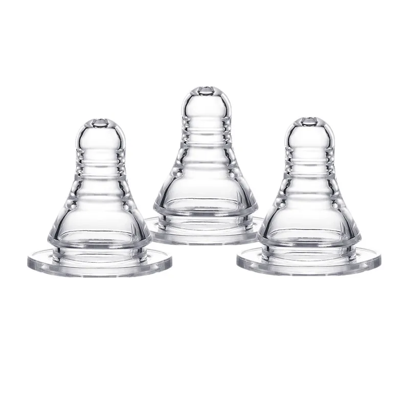 

3 шт./компл. LSR сменная соска для бутылочки для кормления молоком, бутылочка для кормления ребенка, соска стандартного размера, соска, доступный размер S/M/L