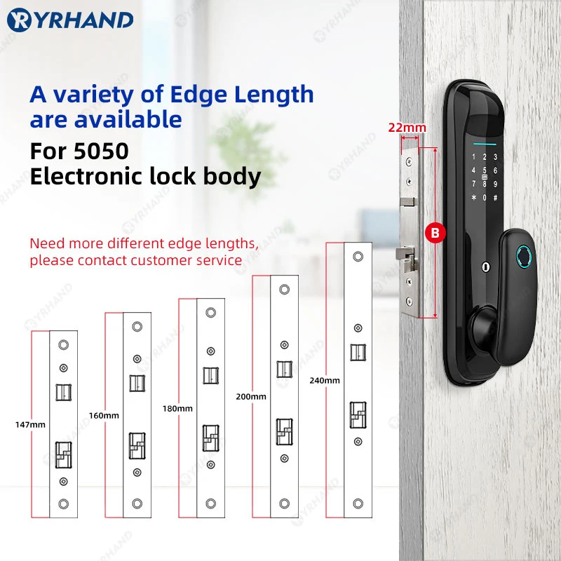 YRHAND Tuya Wifi Digital Electronic Lock For Smart Home Biometric Digital Lock Fingerprint Smart Door Lock