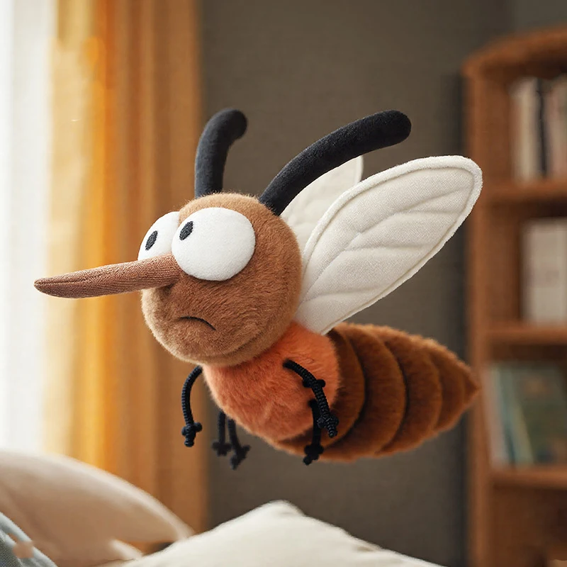 Nuevo creativo mosquito cucaracha libélula insecto Serie juguete de peluche de dibujos animados Animal relleno muñeca suave peluche juguete único regalo divertido